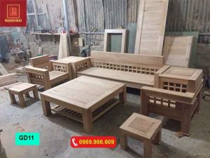 Bộ bàn ghế đối phong cách cổ xưa gỗ sồi Nga GD11
