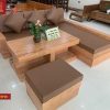 Bộ ghế sofa hộp nguyên khối gỗ gõ đỏ SF28